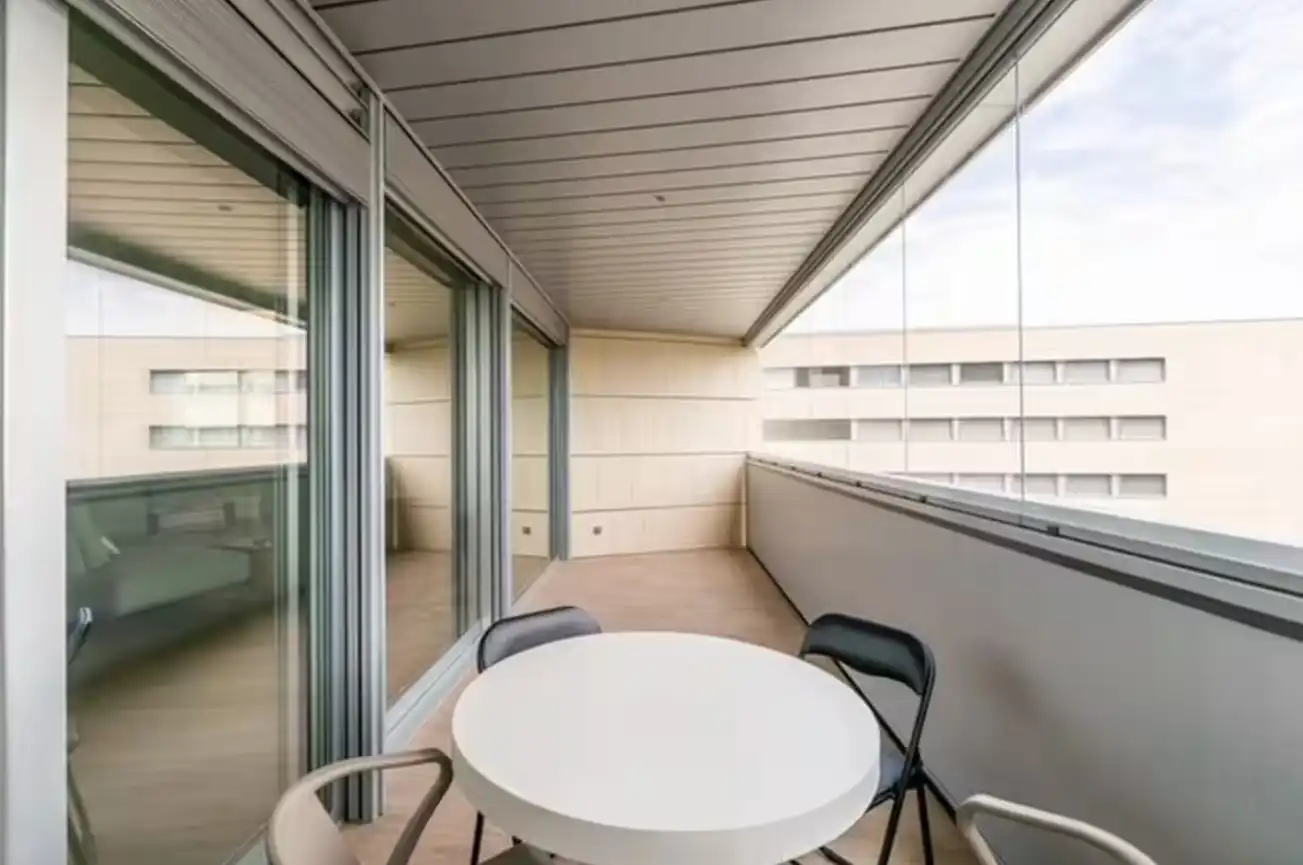 Terrace of Apartments for rent in  Pamplona / Iruña  with Air Conditioner, Heating and Parquet flooring