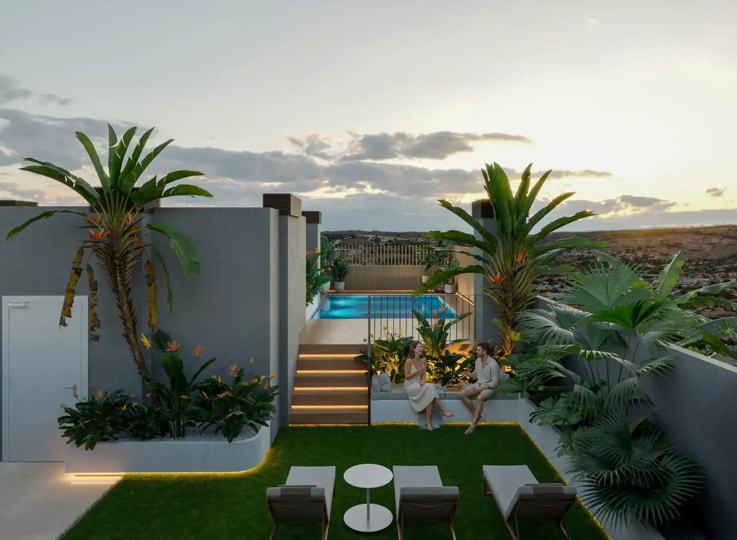 Terraza de Apartamento en venta en Santa Pola con Calefacción, Jardín privado y Terraza
