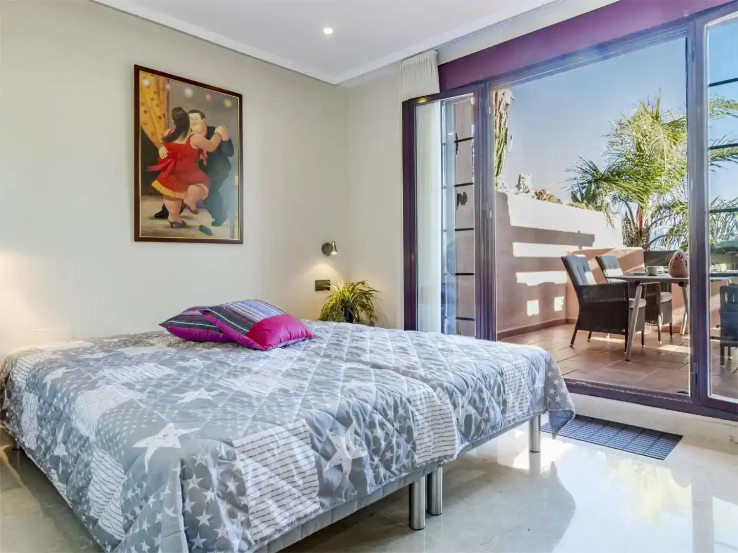 Schlafzimmer von Wohnung zur Miete in Ojén mit Klimaanlage, Schwimmbad und Balkon