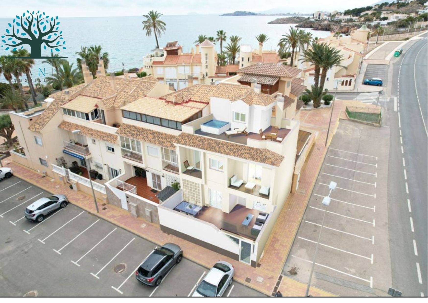 Exterior view of Single-family semi-detached for sale in Cartagena  with Terrace, Balcony and Community pool