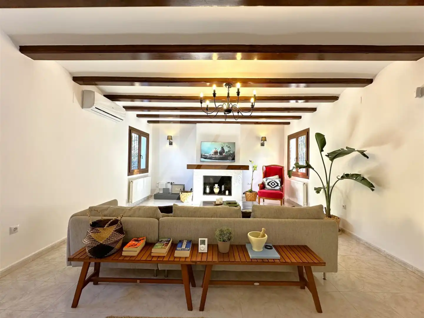 Living room of Houses for sale in Moraira  with Air Conditioner, Heating and Private garden