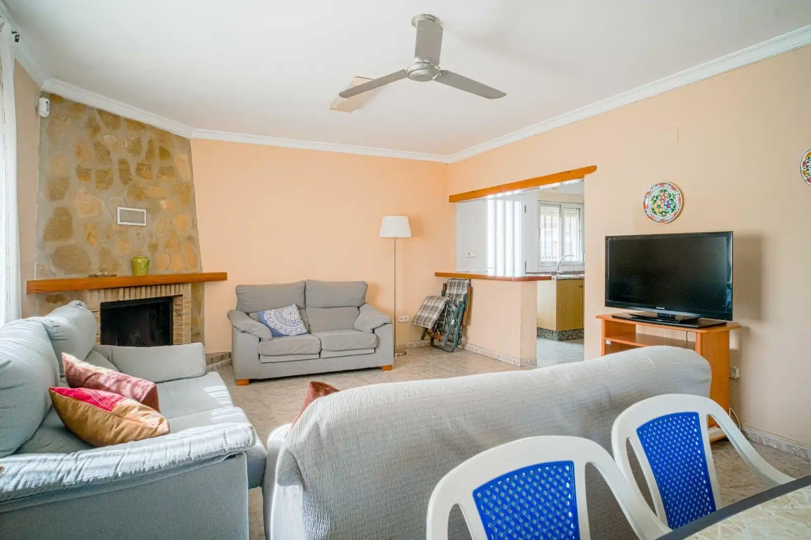 Sala de estar de Casa o chalet en venta en Xàtiva con Jardín privado, Terraza y Trastero