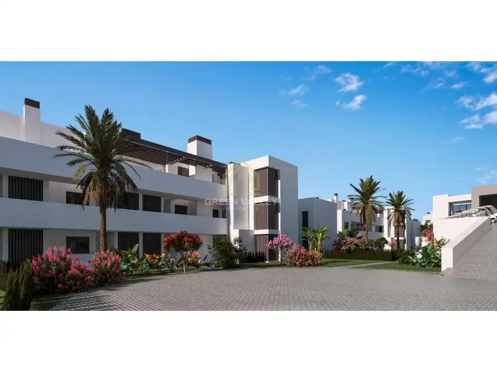 Vista exterior de Apartament en venda en La Alcaidesa amb Aire condicionat, Jardí privat i Terrassa