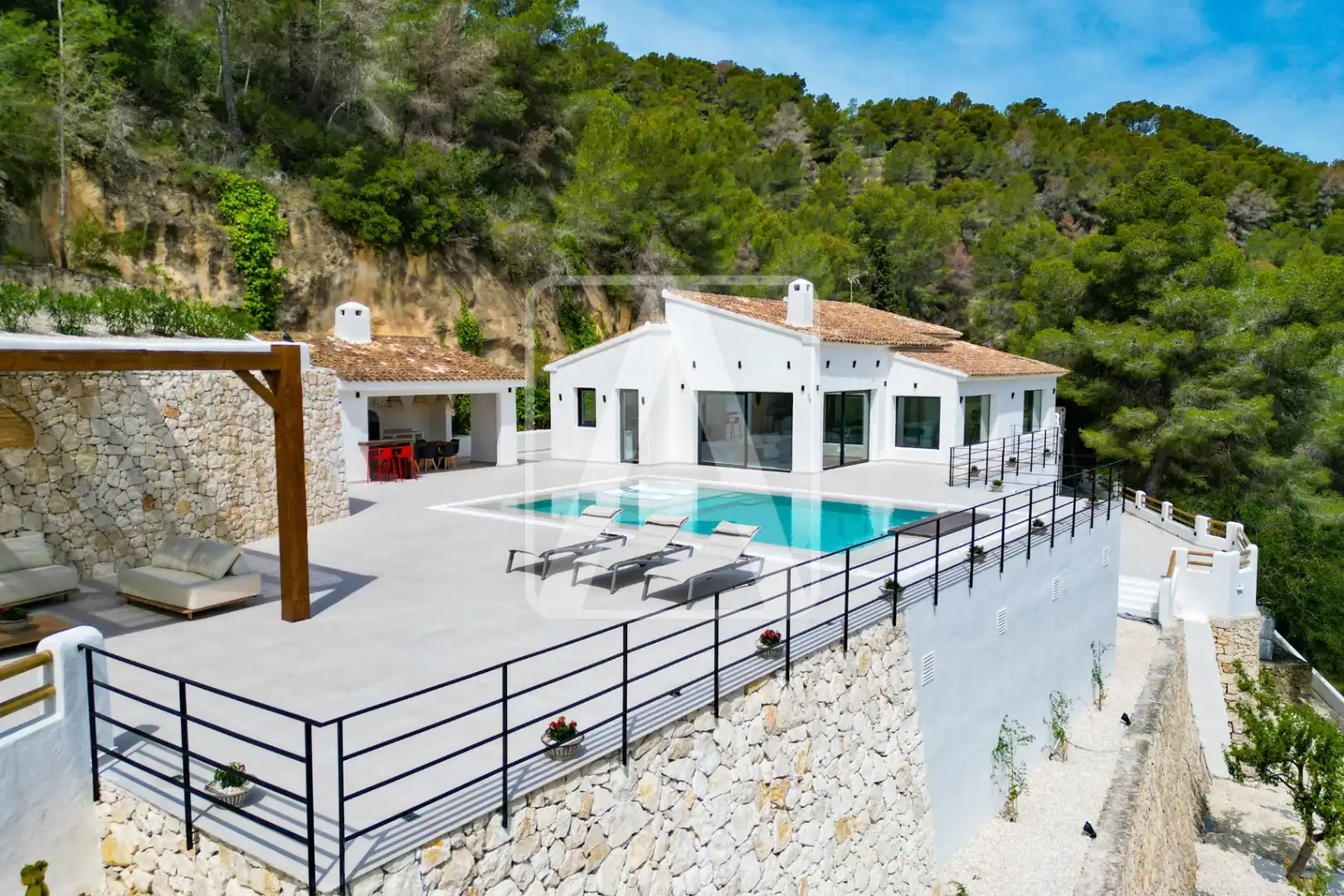 Vista exterior de Finca rústica en venda en Benissa amb Aire condicionat, Calefacció i Jardí privat