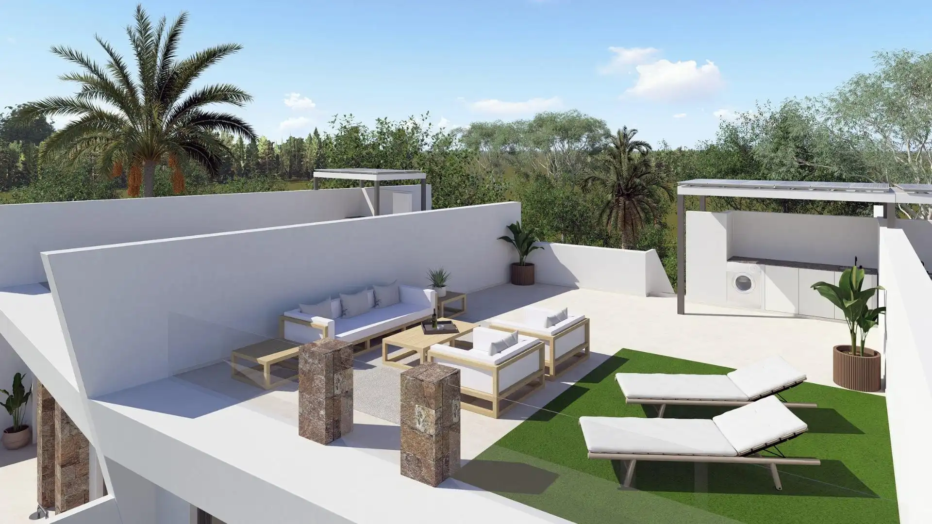 Terrassa de Casa adosada en venda en Torre-Pacheco amb Jardí privat, Terrassa i Piscina