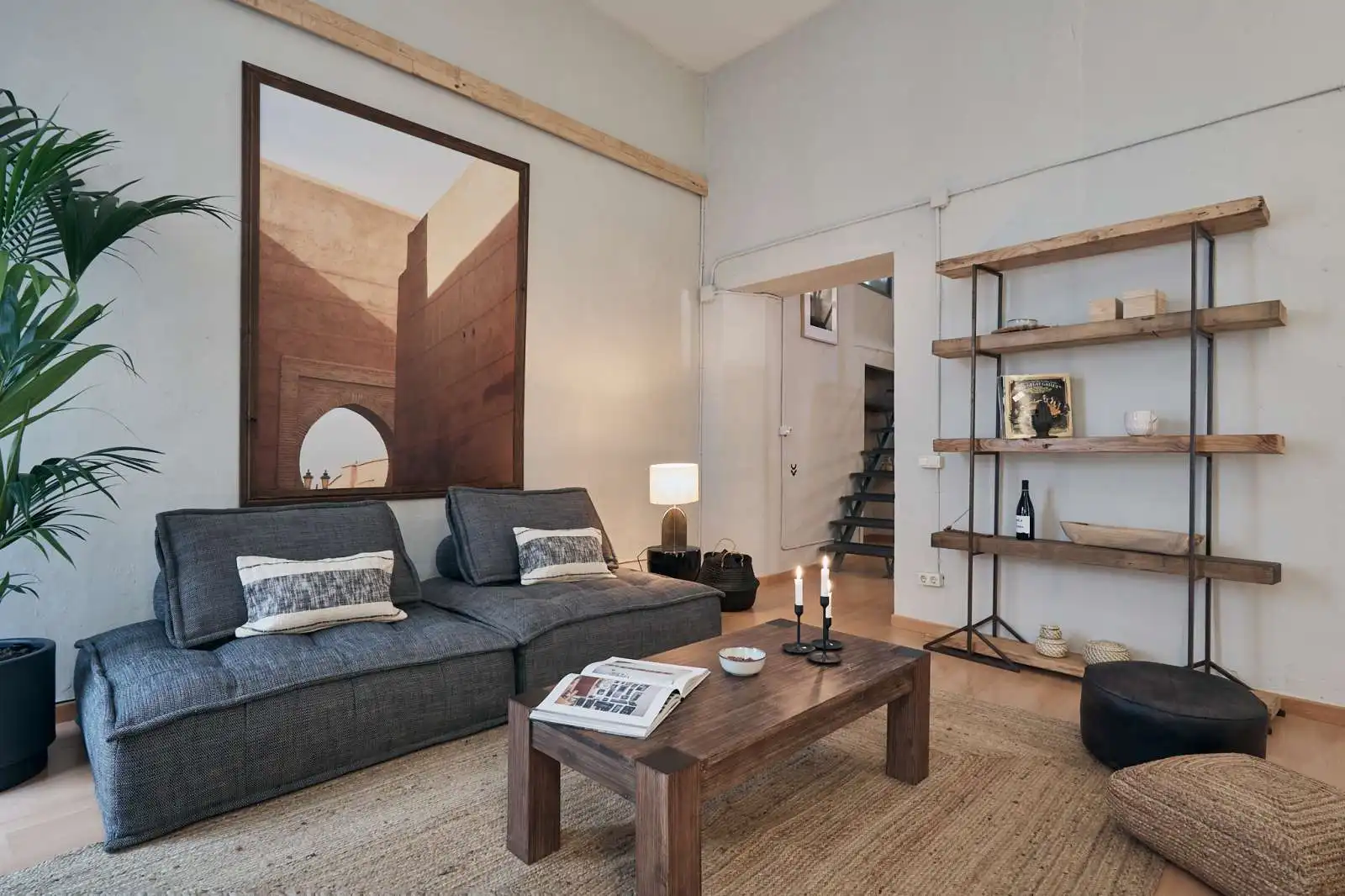 Wohnzimmer von Wohnungen zur untervermieten in Barcelona mit Klimaanlage, Heizung und Terrasse