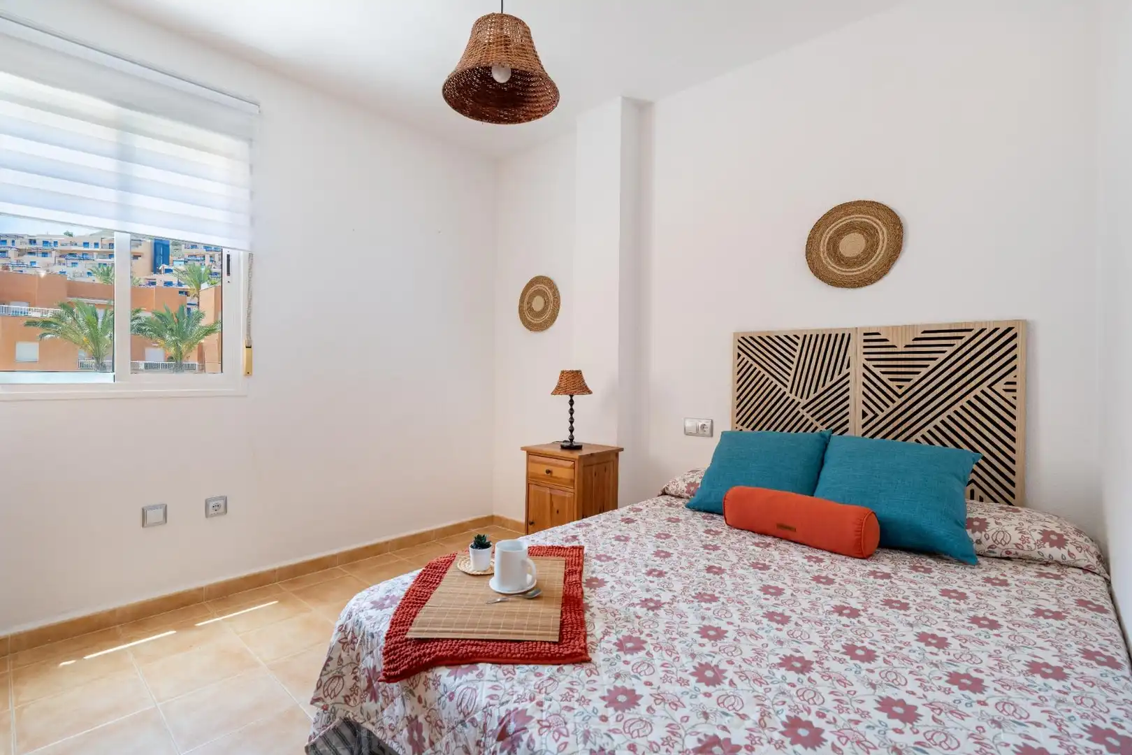 Schlafzimmer von Maisonette zum Verkauf in Mojácar mit Klimaanlage, Privatgarten und Terrasse