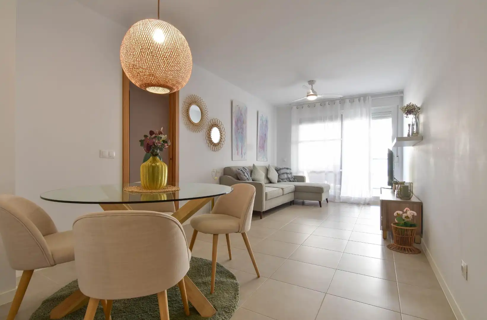 Living room of Flat for rent in El Puig de Santa Maria  with Air Conditioner, Heating and Private garden