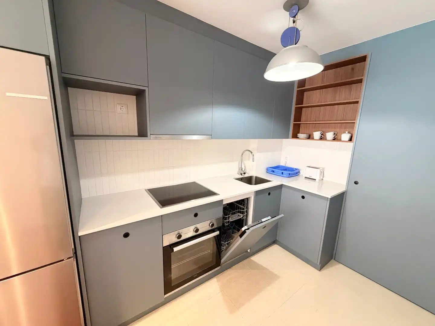 Cocina de Piso de alquiler en Oroso con Parquet, Amueblado y Horno