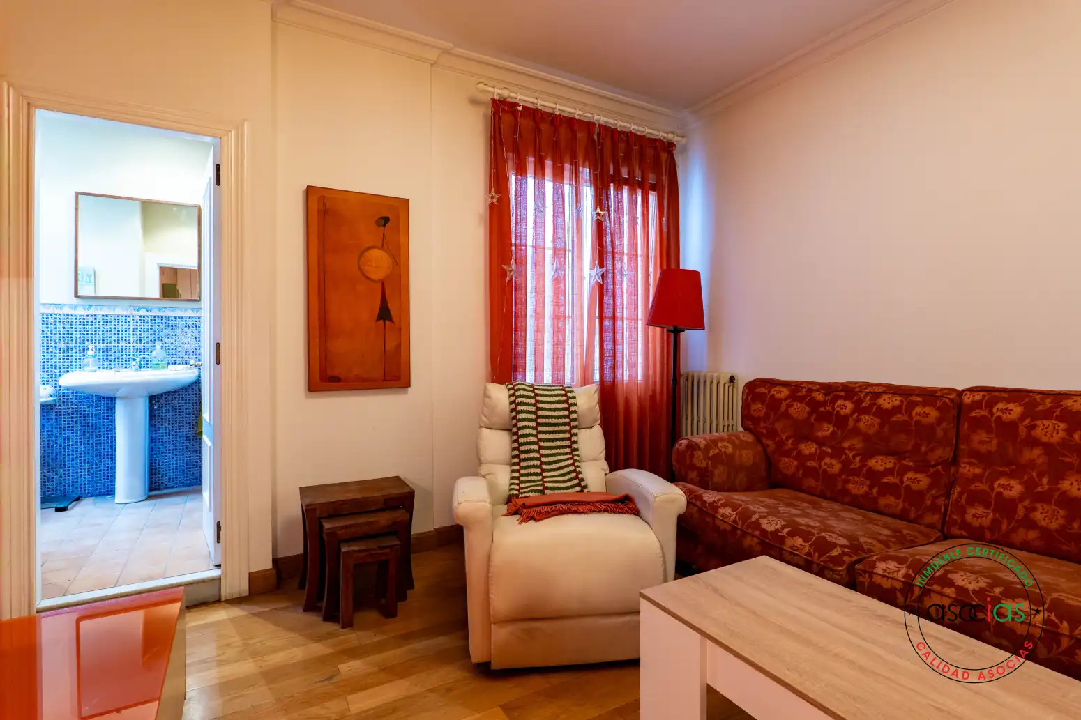 Sala d'estar de Pis en venda en Gijón  amb Calefacció i Parquet