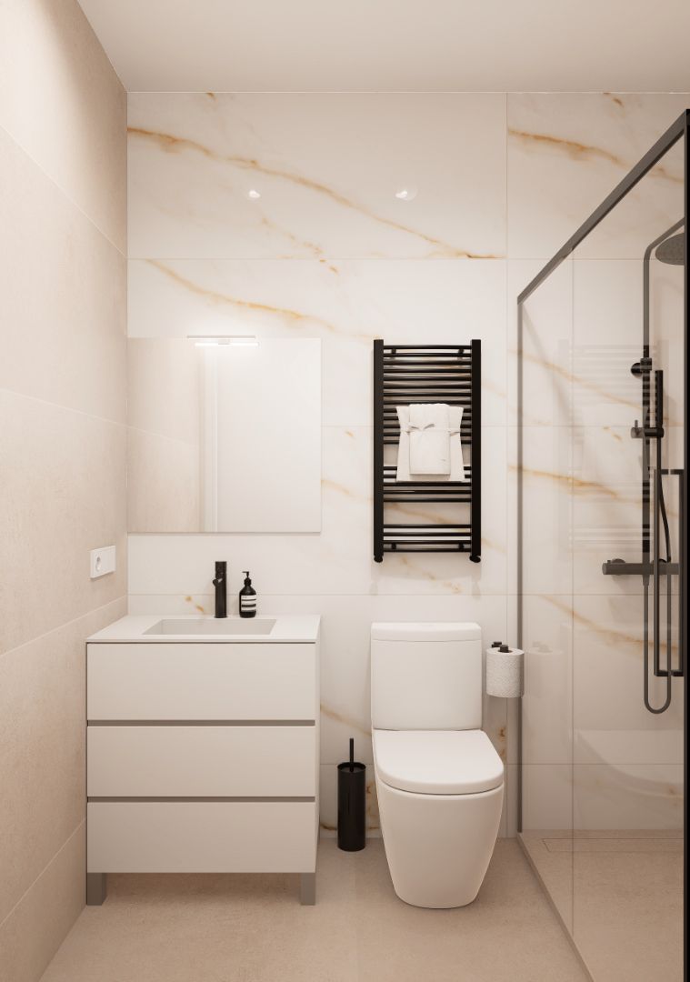 Bathroom of Flat for sale in  Madrid Capital  with Air Conditioner, Heating and Furnished