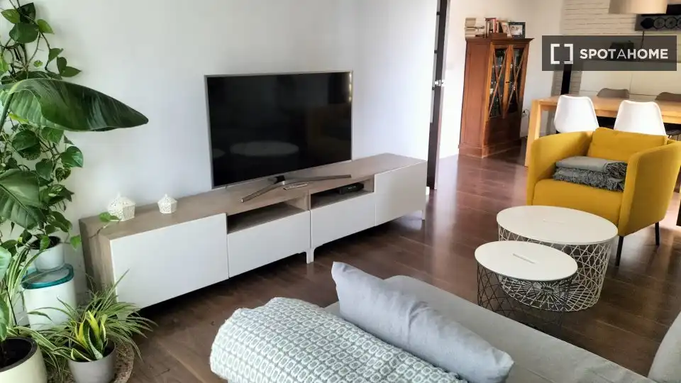 Living room of Flat for share in Alboraya  with Air Conditioner, Heating and Furnished