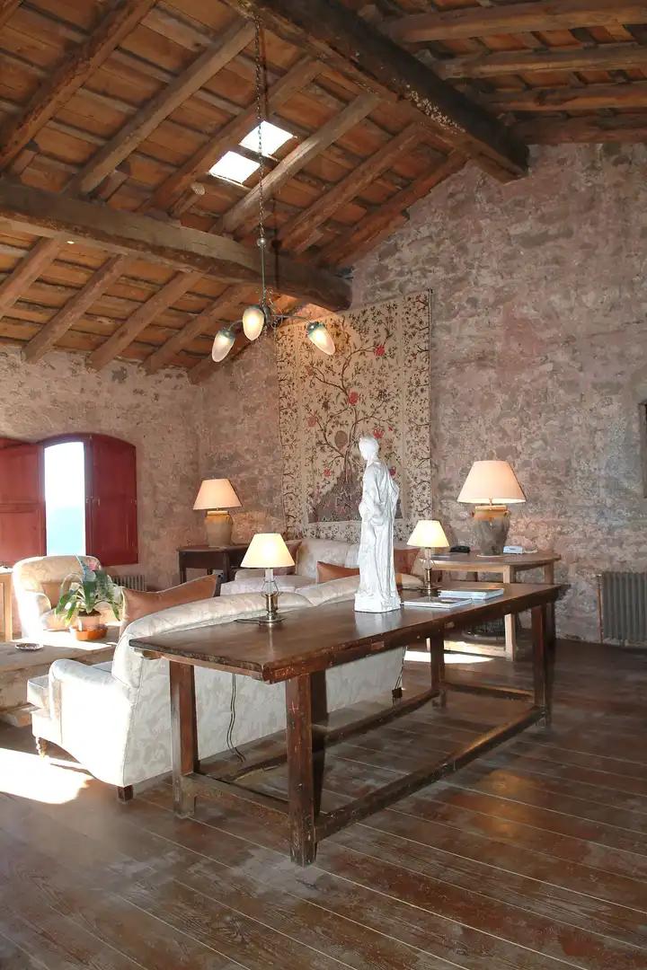 Sala de estar de Finca rústica en venta en Camprodon con Calefacción, Jardín privado y Terraza