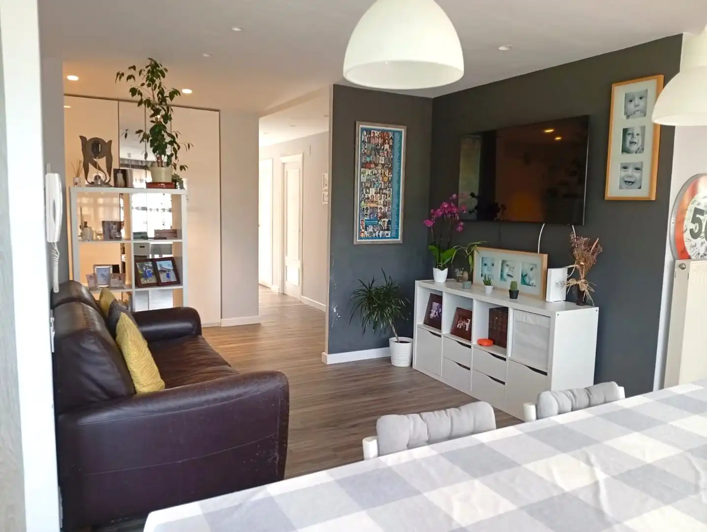 Sala de estar de Piso en venta en Gijón  con Calefacción, Parquet y Terraza
