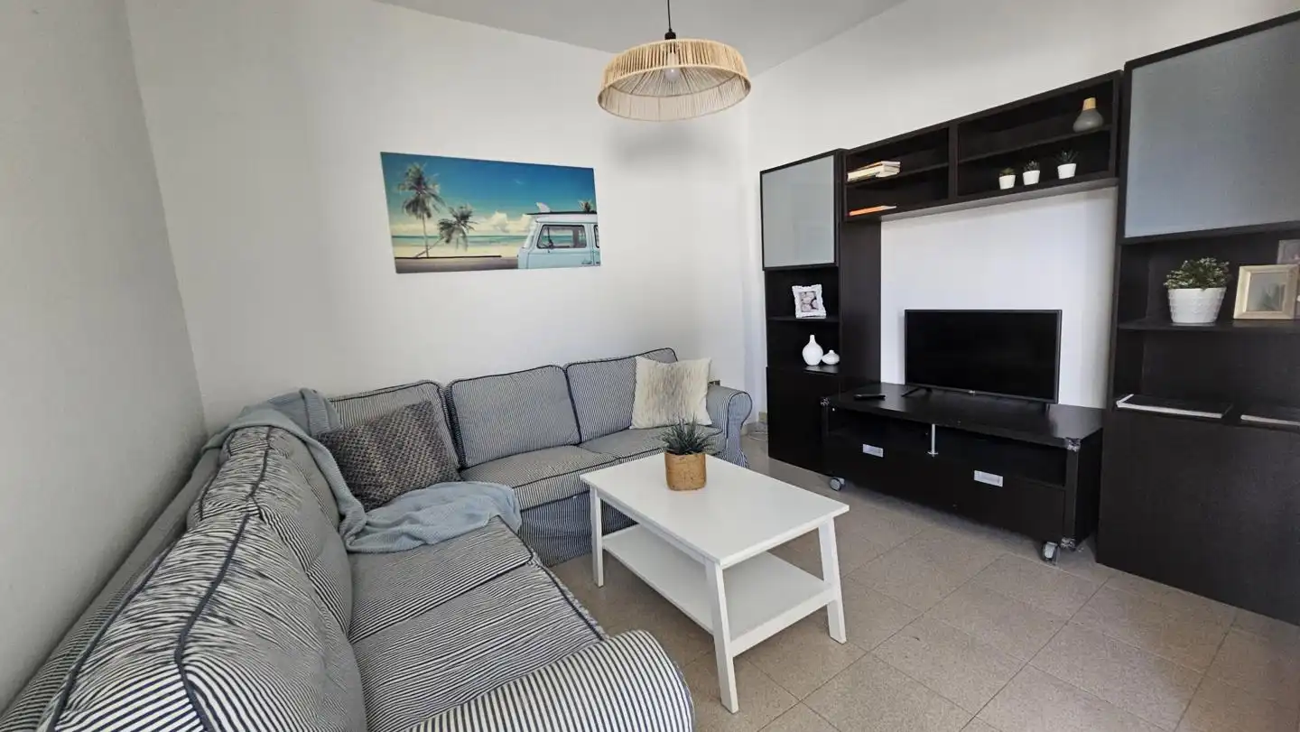 Living room of Flat for rent in San Bartolomé de Tirajana  with Air Conditioner, Terrace and Furnished
