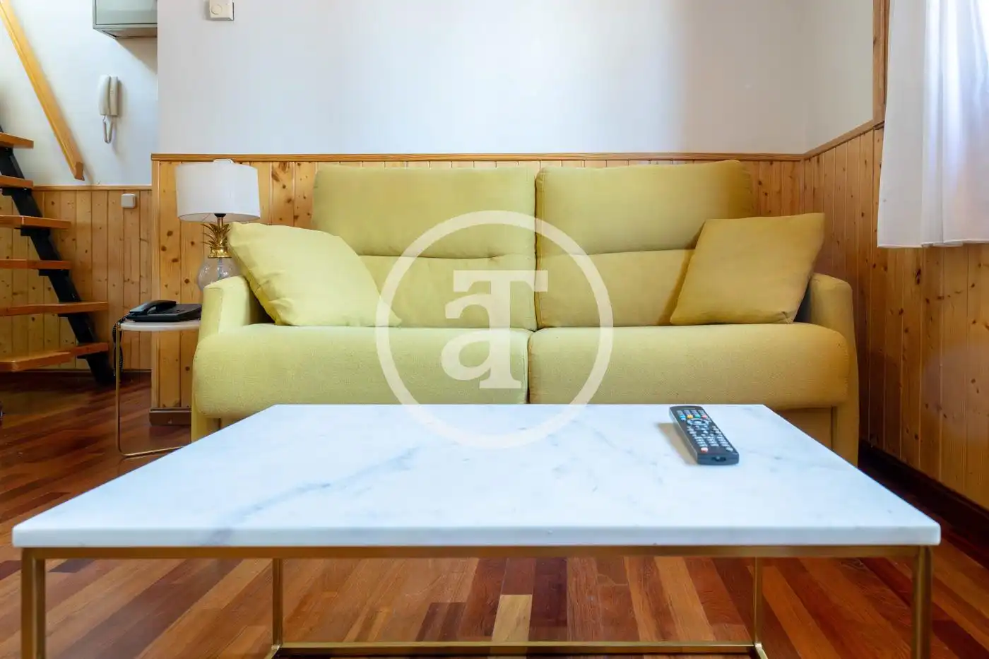 Sala de estar de Ático de alquiler en Madrid con Aire acondicionado, Calefacción y Amueblado