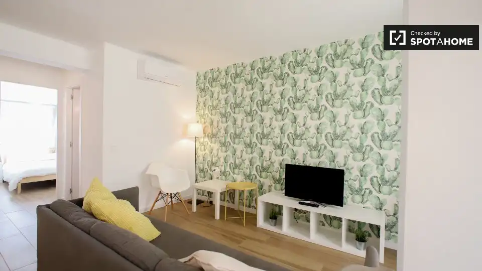 Sala de estar de Piso de alquiler en Valencia con Aire acondicionado, Calefacción y Amueblado