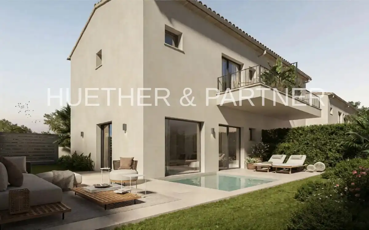 Garten von Einfamilien-Reihenhaus zum Verkauf in Marratxí mit Klimaanlage und Terrasse