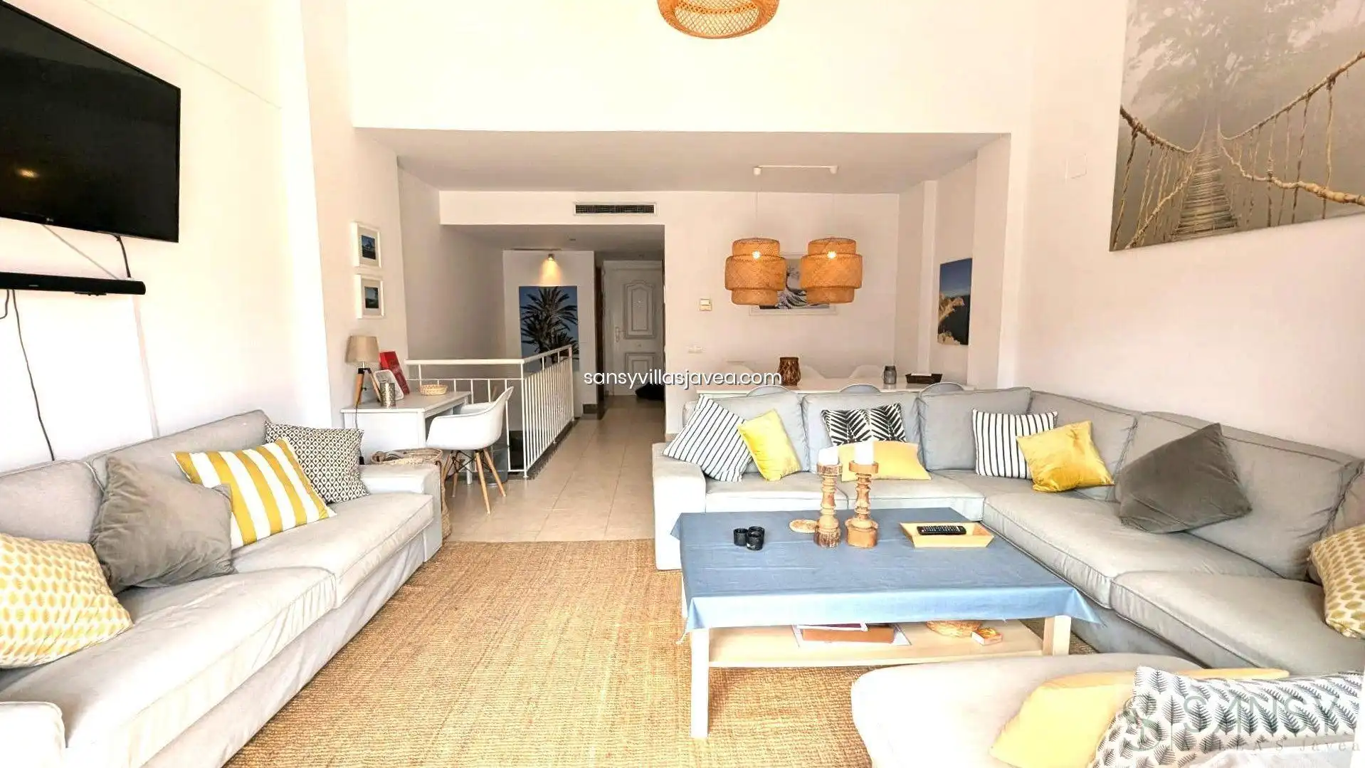 Sala d'estar de Dúplex en venda en Jávea / Xàbia amb Aire condicionat, Calefacció i Piscina comunitària