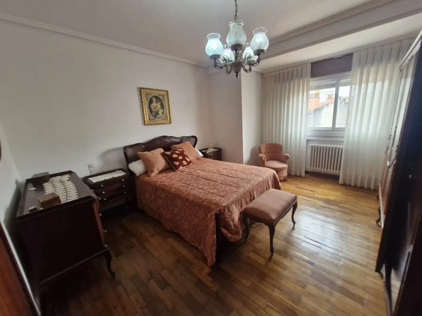 Bedroom of Flat for sale in Ourense Capital   with Heating, Parquet flooring and Terrace