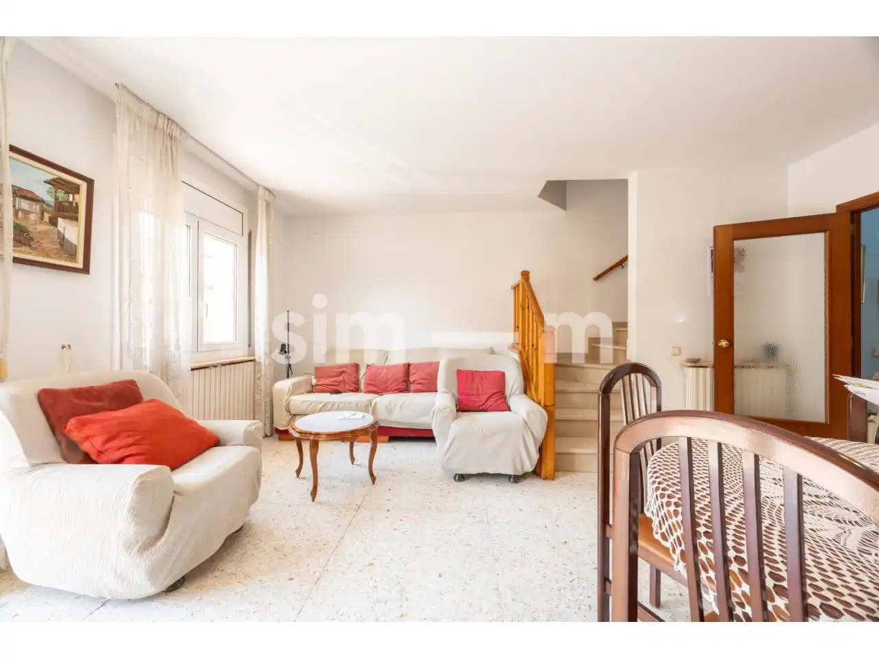 Sala d'estar de Casa o xalet en venda en Manlleu amb Calefacció, Jardí privat i Terrassa