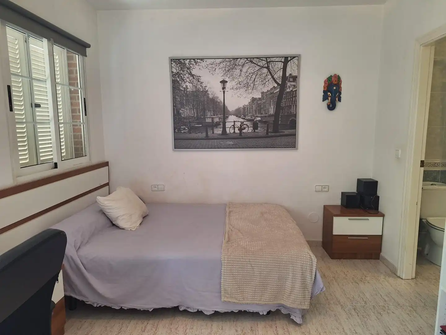 Dormitori de Casa adosada de lloguer en Murcia amb Aire condicionat, Terrassa i Moblat