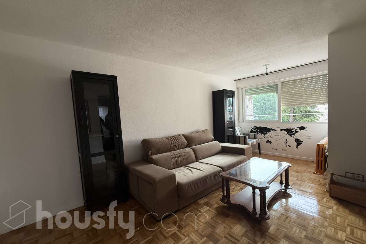 Sala d'estar de Pis de lloguer en  Madrid Capital amb Aire condicionat, Calefacció i Parquet