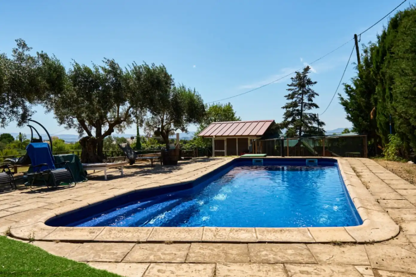 Swimming pool of Country homes for sale in Santa Eulàlia de Ronçana  with Air Conditioner and Swimming Pool