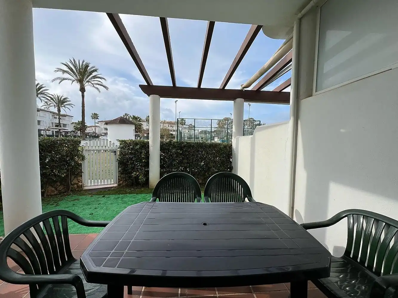 Terraza de Apartamento en venta en Chiclana de la Frontera con Jardín privado, Terraza y Alarma