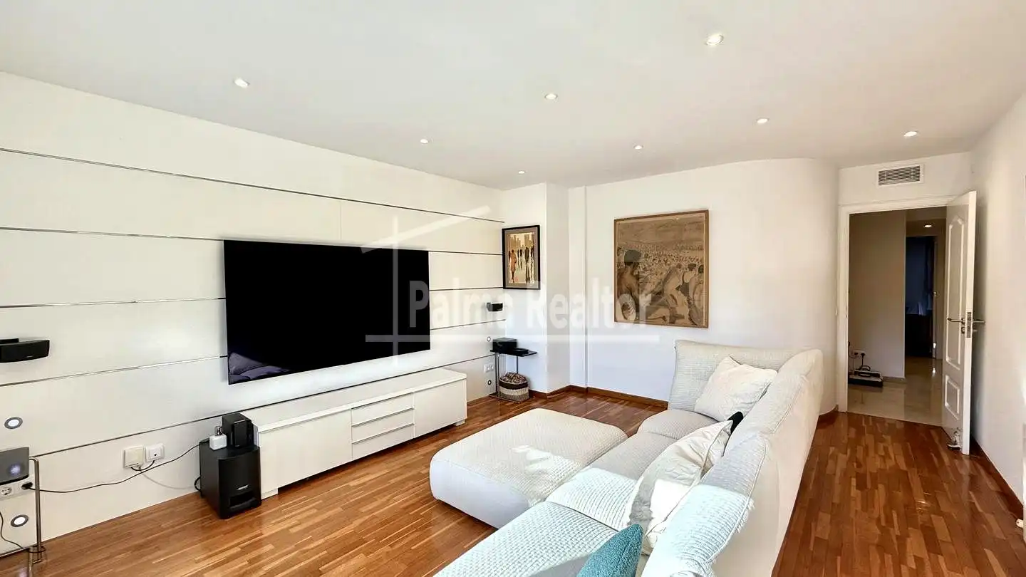 Sala d'estar de Dúplex en venda en  Palma de Mallorca amb Aire condicionat, Calefacció i Jardí privat