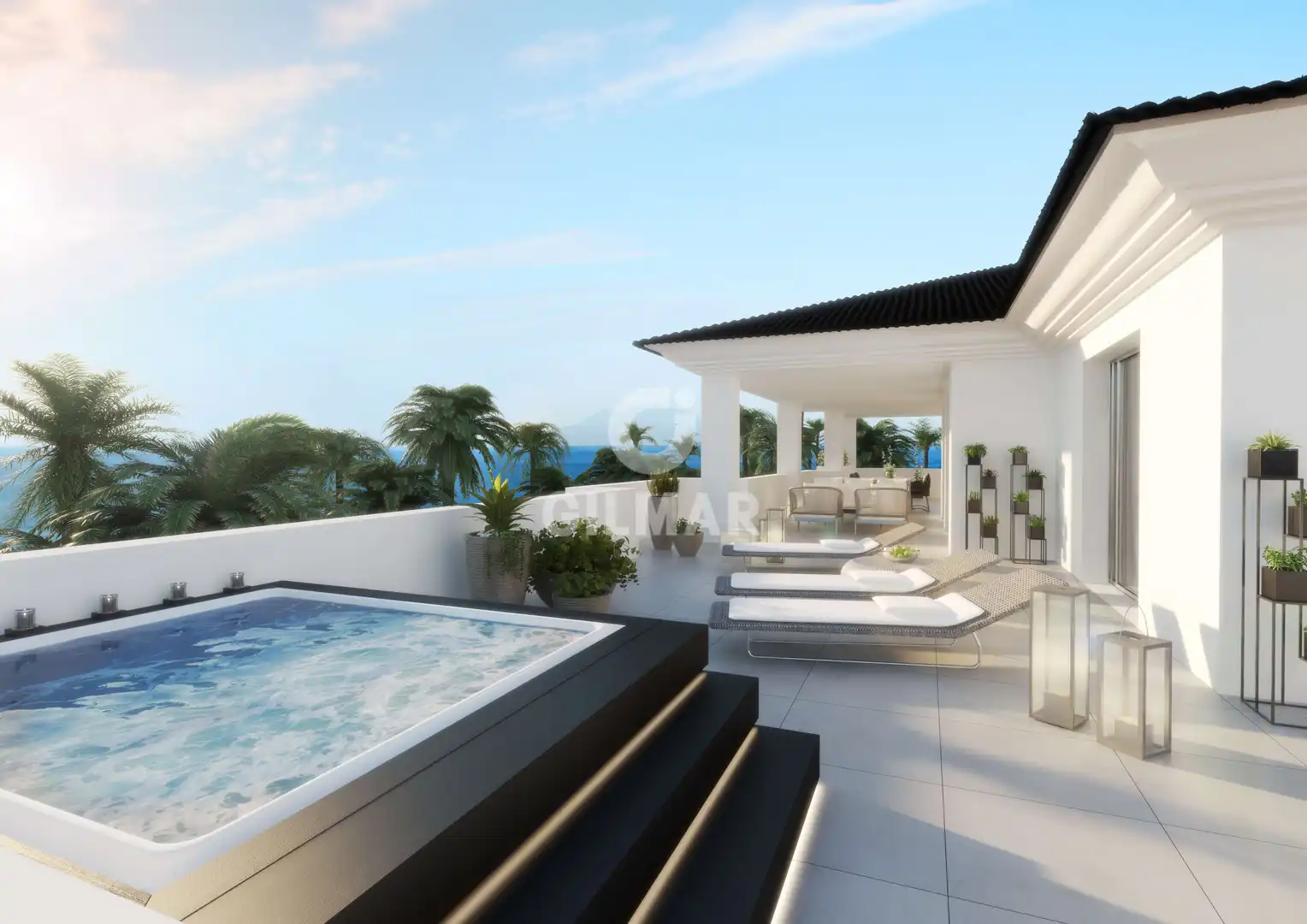 Terraza de Apartamento en venta en Estepona con Calefacción, Trastero y Piscina