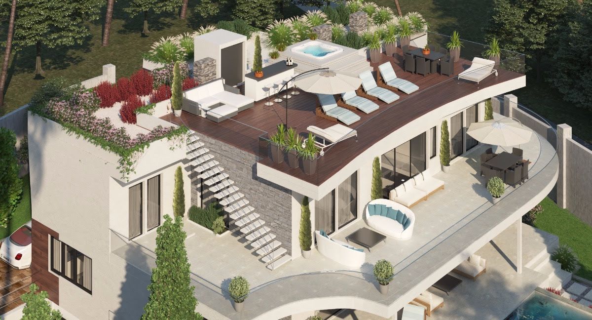 Terraza de Casa o chalet de alquiler en Marbella con Jardín privado, Terraza y Piscina