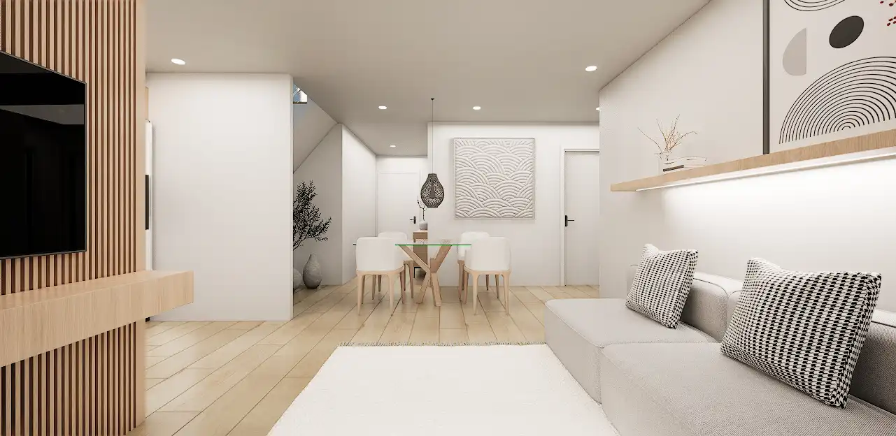 Sala de estar de Dúplex en venta en El Prat de Llobregat con Aire acondicionado, Calefacción y Jardín privado