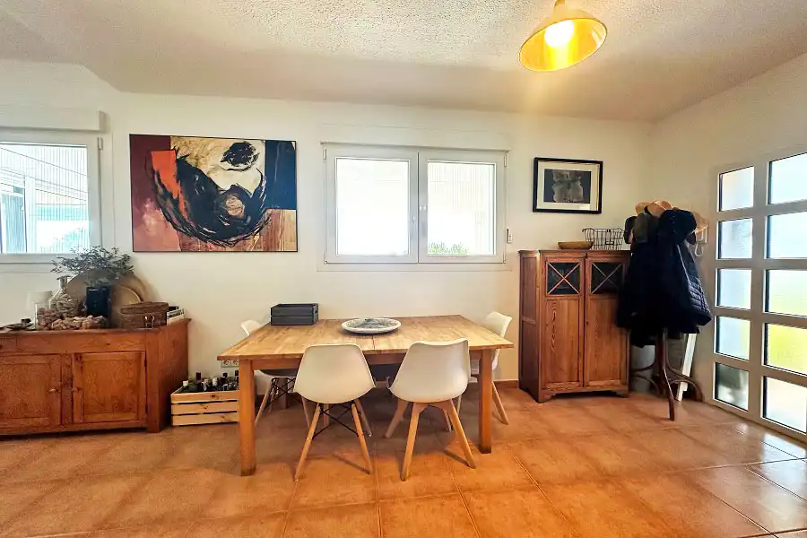 Dining room of Houses for sale in Hoyo de Manzanares  with Air Conditioner, Heating and Private garden