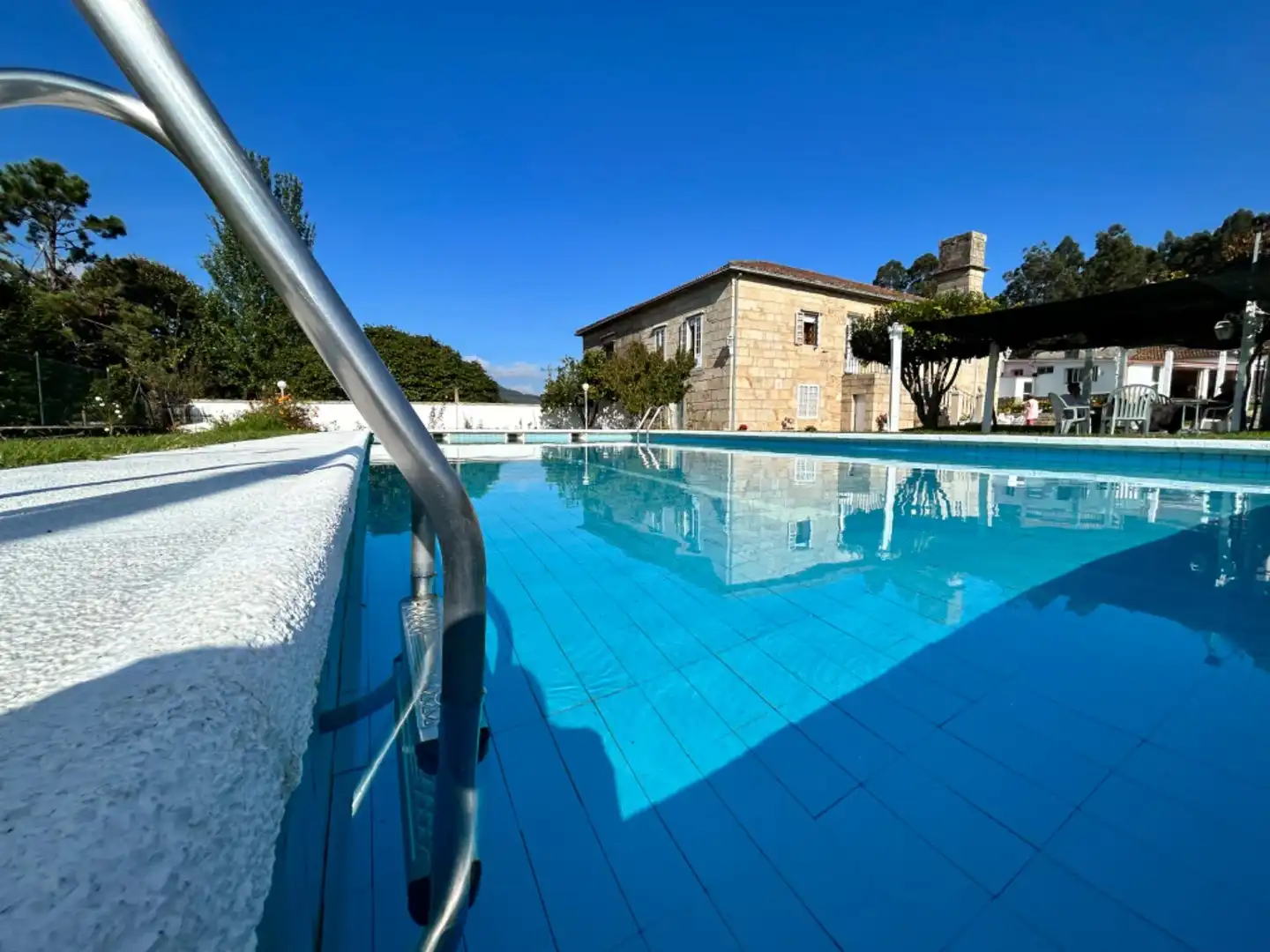 Swimming pool of Country homes for sale in Padrón  with Heating, Private garden and Terrace