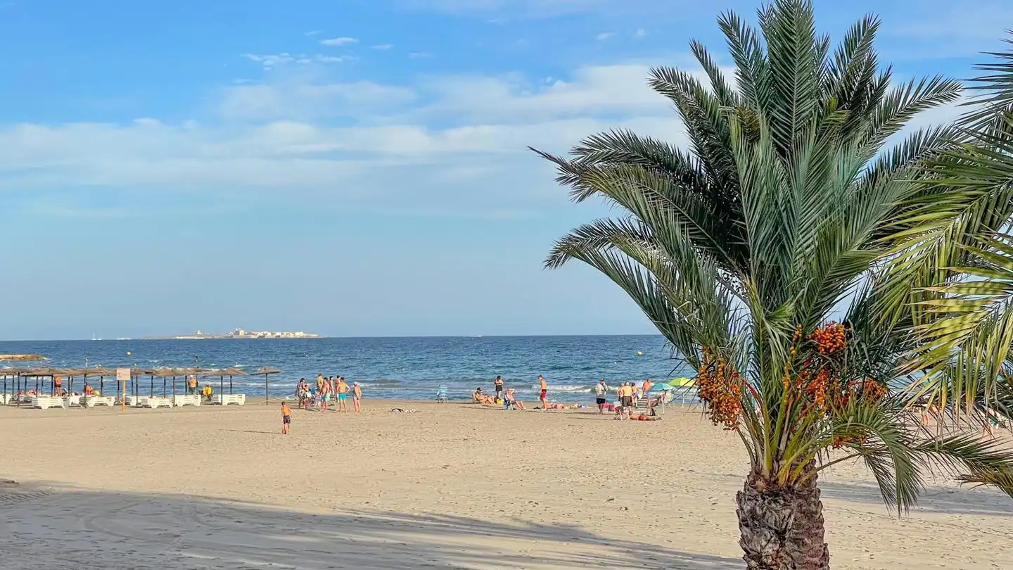 Außenansicht von Wohnung zum Verkauf in Santa Pola mit Klimaanlage, Terrasse und Schwimmbad