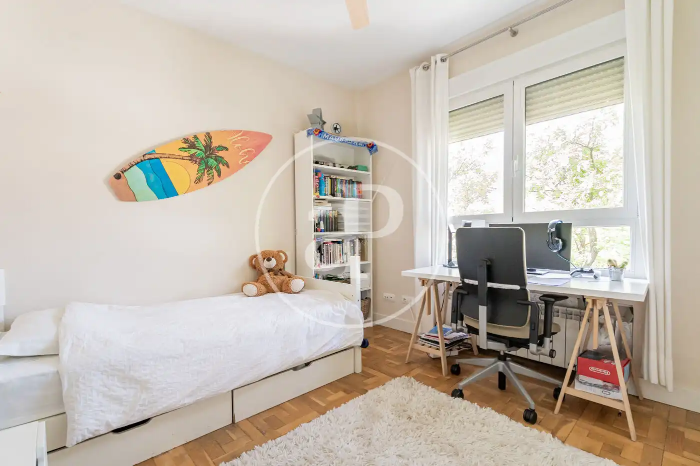 Schlafzimmer von Wohnung zum Verkauf in Madrid mit Klimaanlage, Heizung und Privatgarten
