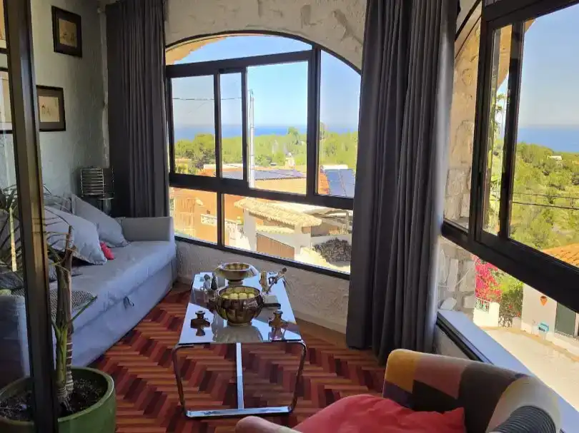 Sala de estar de Casa o chalet en venta en Dénia con Aire acondicionado, Jardín privado y Trastero