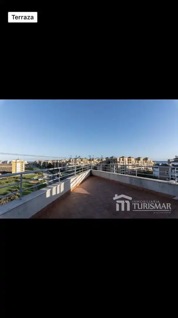 Terrasse von Dachboden zur Miete in Ayamonte mit Klimaanlage, Abstellraum und Schwimmbad