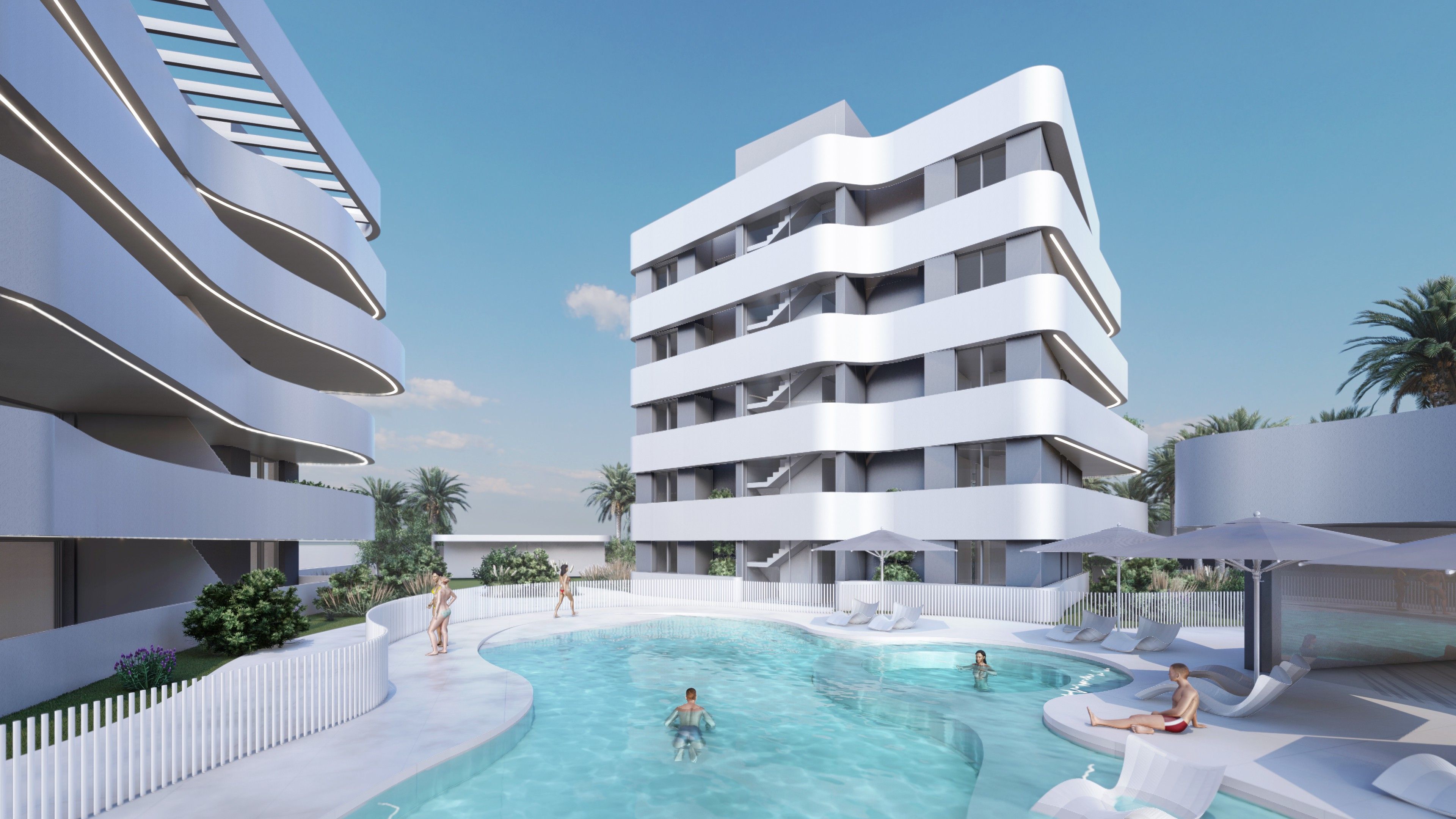 Swimming pool of Apartment for sale in Guardamar del Segura  with Air Conditioner, Heating and Terrace