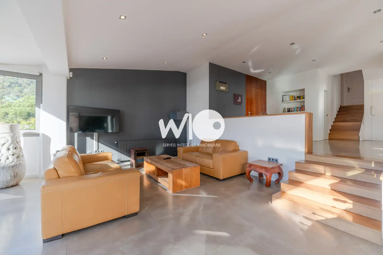 Sala de estar de Casa o chalet en venta en Blanes con Jardín privado, Terraza y Piscina
