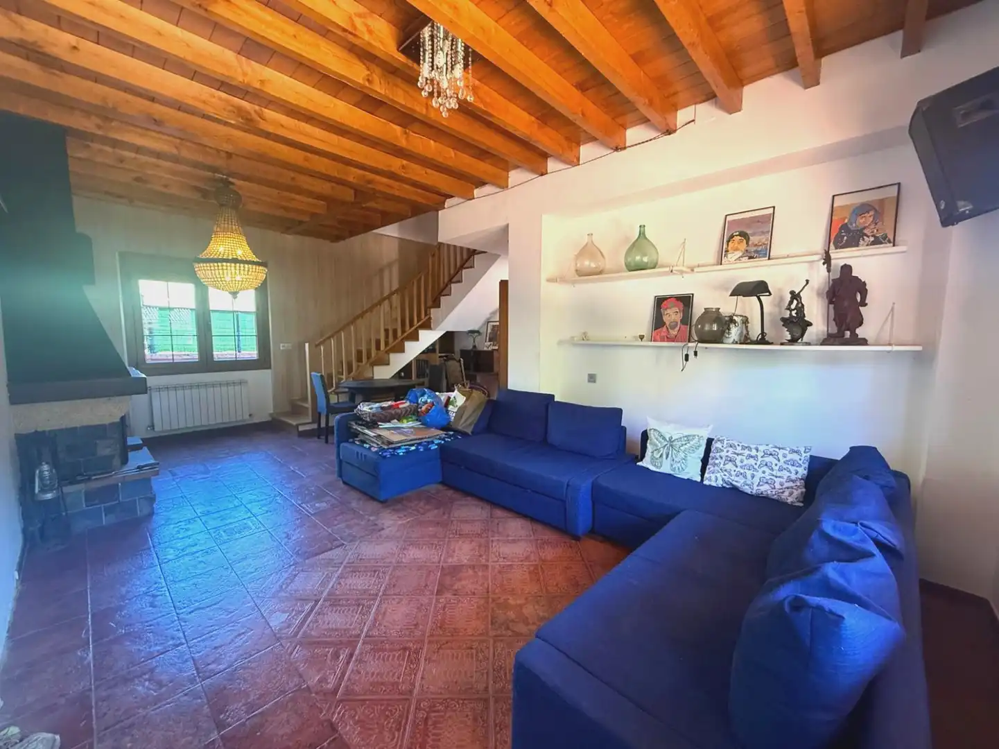 Sala de estar de Casa o chalet en venta en Castrillón con Calefacción, Jardín privado y Piscina