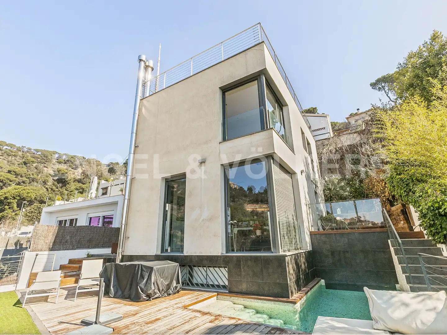 Exterior view of Houses for rent in Barcelona  with Air Conditioner, Heating and Private garden