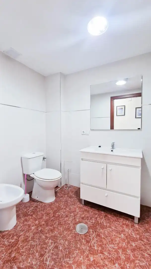 Badezimmer von Wohnung zur Miete in Badajoz mit Privatgarten, Möbliert und Balkon