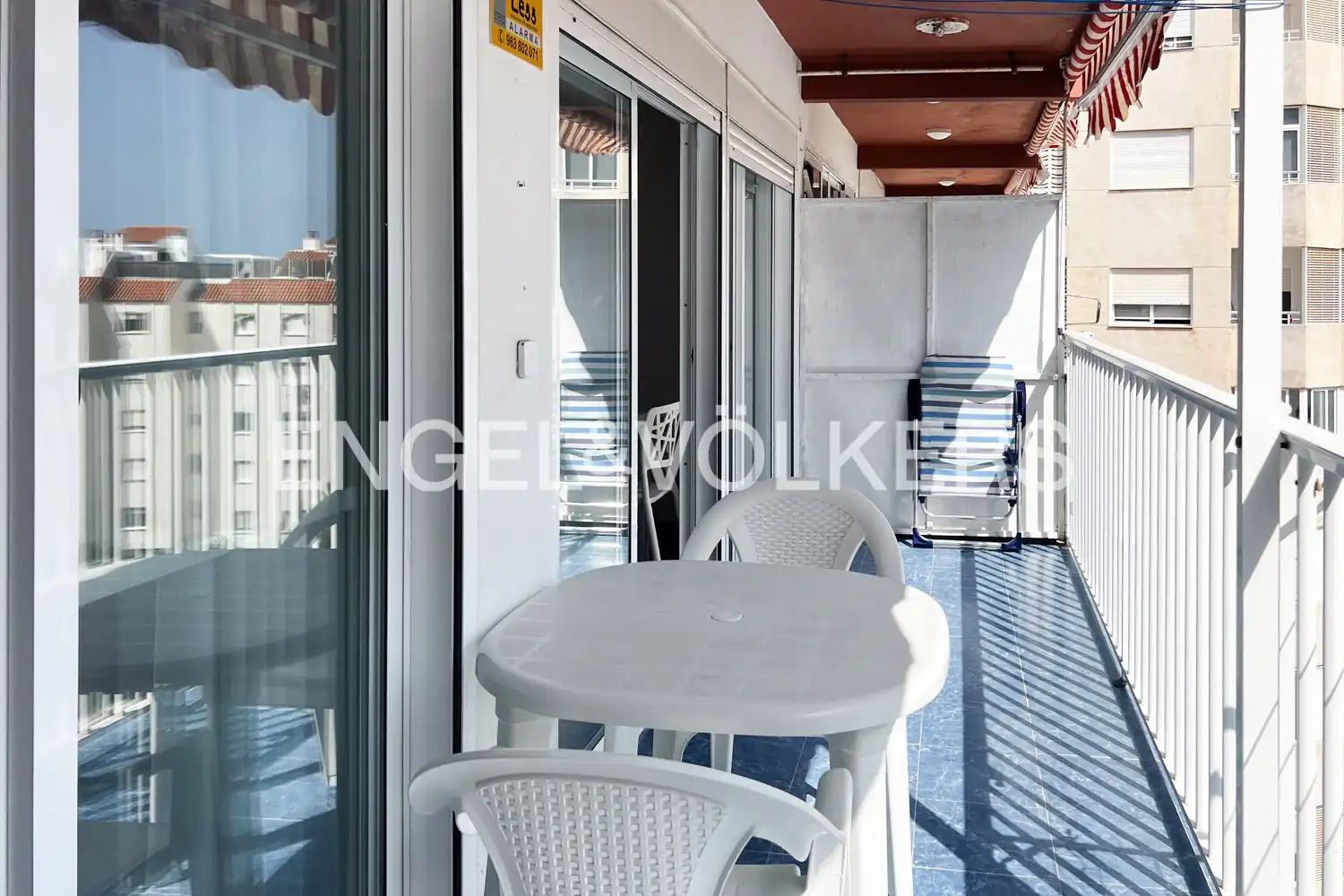 Terrasse von Wohnung zur Miete in La Pobla de Farnals mit Heizung, Privatgarten und Schwimmbad