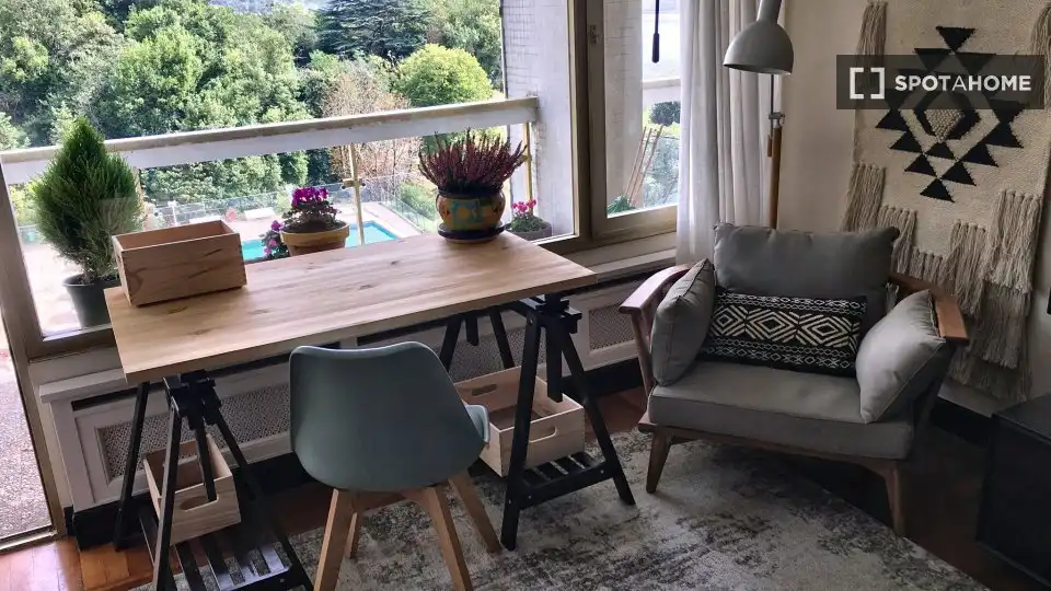 Dining room of Apartments for share in Donostia - San Sebastián   with Air Conditioner, Terrace and Furnished