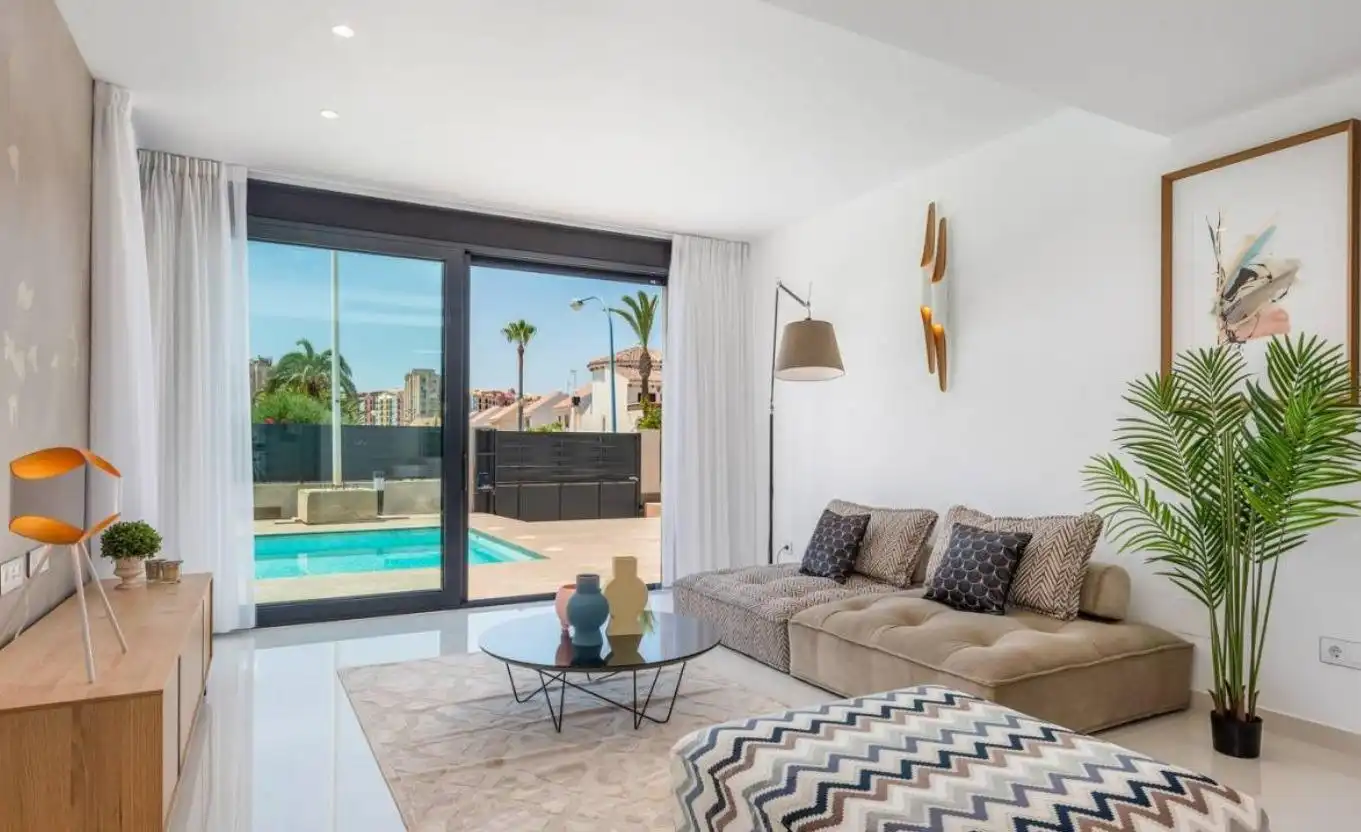 Wohnzimmer von Haus oder Chalet zum Verkauf in Cartagena mit Privatgarten, Terrasse und Gemeinschaftspool