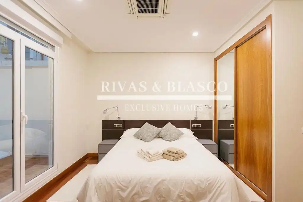 Dormitori de Apartament de lloguer en Donostia - San Sebastián  amb Aire condicionat, Calefacció i Moblat