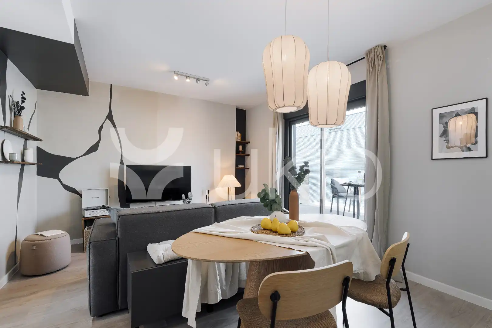 Wohnzimmer von Wohnungen zur Miete in Madrid mit Klimaanlage, Heizung und Terrasse