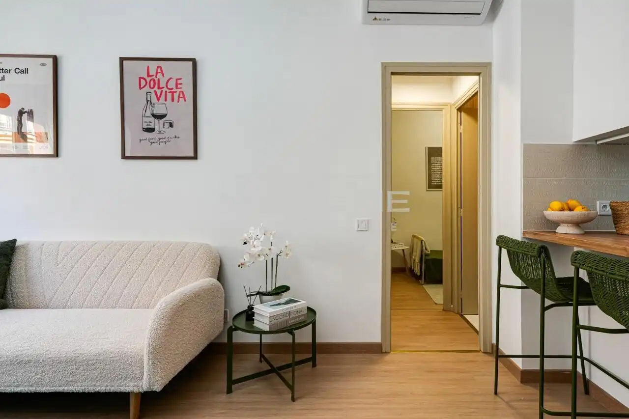 Wohnzimmer von Wohnungen zum Verkauf in Barcelona mit Klimaanlage, Heizung und Balkon